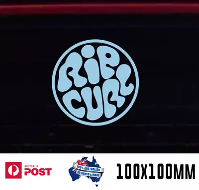 Rip Curl Surf Windscreen Windshield Decal Sticker 100mm BLUE • $5