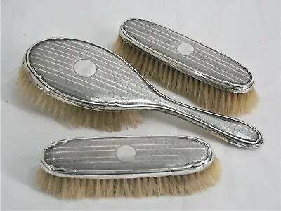 £20 • Buy Sterling Silver Art Deco Brush & Clothes Brush Dressing Table Set Thames Hospice
