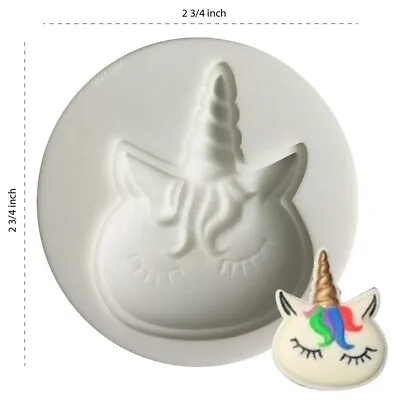 Unicorn Mould Fairies Magical Silicone Chocolate Fondant Icing Cake Decorating 2 • £5.25