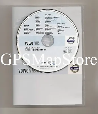 2007 2008 2009 2010 2011 Volvo S80 VNS Navigation DVD US East Region Map +Canada • $95