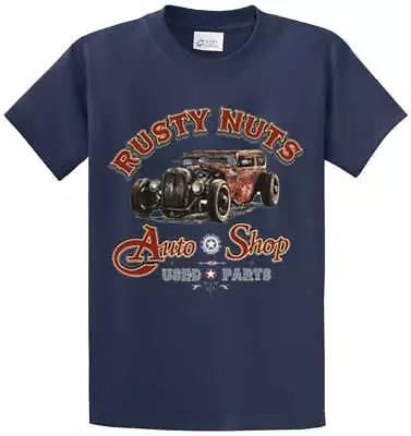 RUSTY NUTS AUTO SHOP Graphic Printed Tee Shirt Men's Regular And Big & Tall Size • $15.95