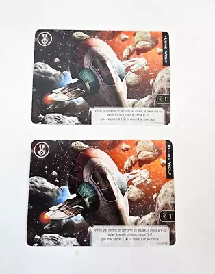 Star Wars X-wing 2.0 Miniatures  Lone Wolf  Lot Of 2 Alt. Tourny Card 2020 • $9.99