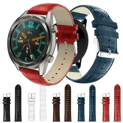 £4.75 • Buy Wristwatch Strap For Huawei Smart Watch Strap Genuine Crocodile Leather Band 