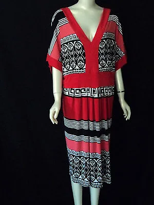 Melissa Masse Made To Measure Plus Size Printed Jersey Dress Size 1x Nwt • $59.99