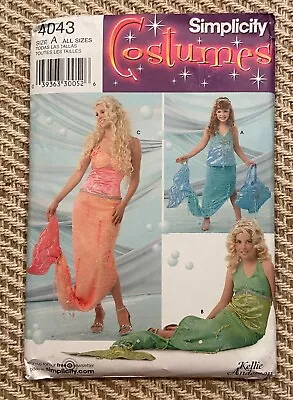 Simplicity Mermaid Costume Sewing Pattern 4043 Size A All Sizes UNCUT • $10.95