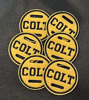 1 X 6cm Gold & Black Fabric COLT Bridle Disc  Badge Show Shetland Miniature • £10