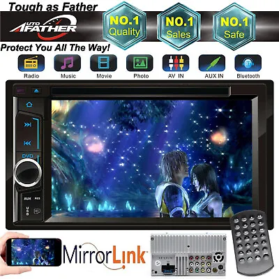 $119.98 • Buy Double 2Din 6.5 Stereo Car DVD Player Bluetooth Radio For Fit Chevy Malibu Tahoe