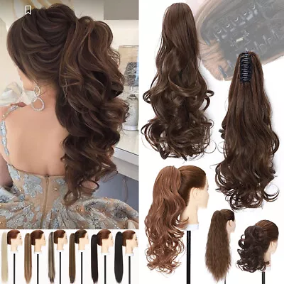 £13.99 • Buy Lady Clip In Ponytail Claw On Pony Tail Hair Extensions Hair Piece Wavy Straight