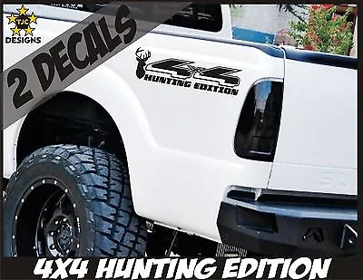 4x4 Decals MATTE BLACK Set For Ford F150 Super Duty Deer Hunting • $13.50