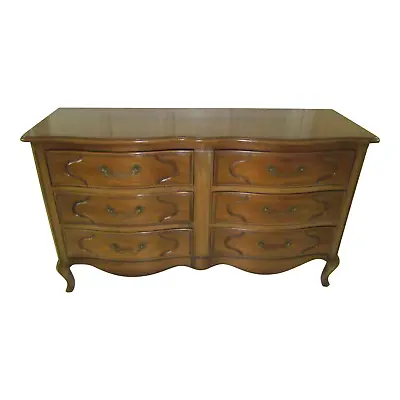 Vintage Dresser By Drexel Solid Medium Wood Tone Six Drawer Shipping Is Extra • $799