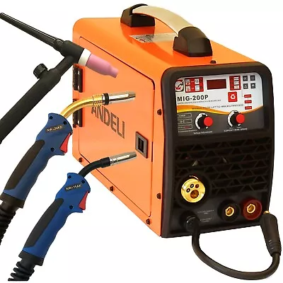 £469.99 • Buy 200a Aluminium Pulse Mig Welder/flux/lift Tig/mma 5 In 1 Dc Inverter Gas/gasless
