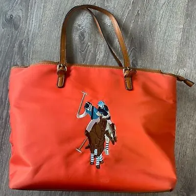 US Polo Assn. Creamsicle Orange Women’s Nylon Large Tote Bag • $22.99