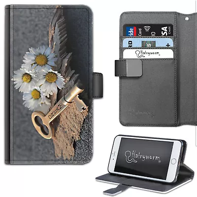 Dream Key Daisy Phone Case;PU Leather Wallet Flip Case;Cover For Samsung/Apple • £14.99