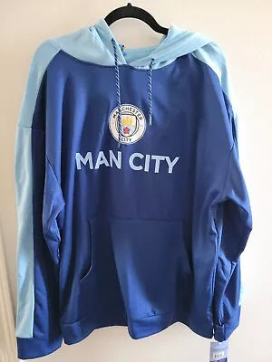 Manchester City Men's Blue Pullover Hoodie Sweatshirt New NWT Icon Sports  • $39.99