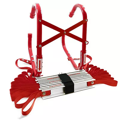 £43.99 • Buy Fire Escape Ladder Emergency 2 Storey 4.3m Metre Home Roll Out Portable Exit