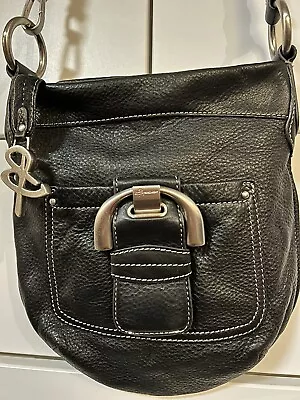 B Makowsky Westbourne Crossbody Bag Leather Purse Black • $15