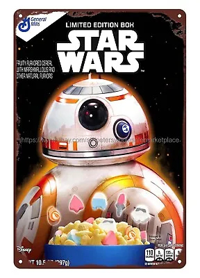 Traditional Home Decor Star-Wars-Cereal Metal Tin Sign • £15.28