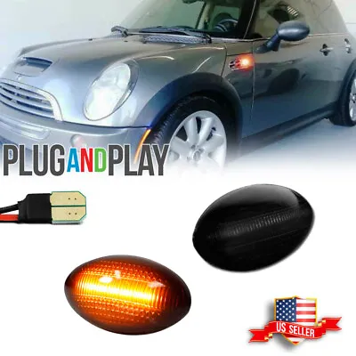 For Mini Cooper R50 R52 R53 02-08 Smoked LED Side Marker Lights Turn Signal Lamp • $14.99
