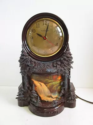 Vtg Master Crafters Waterfall Animated Motion Table Clock Lights Up Parts/Repair • $27.95
