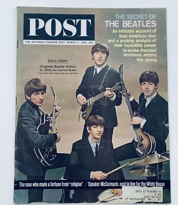 The Saturday Evening Post March 21 1964 No. 11 The Beatle - John Lennon • $47.96