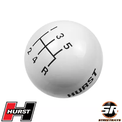 Hurst 1630025 White Shift Knob Fits 5 Speed Manual Shifters W/ 3/8-16 Threads • $49.99