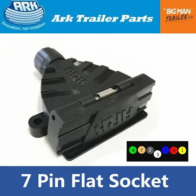 $16 • Buy Trailer Plug 7 Pin Flat Socket Plastic