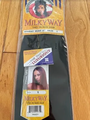 Shake-N-Go Milky Way Human Hair Yaki 20  22  #1 • $39.99