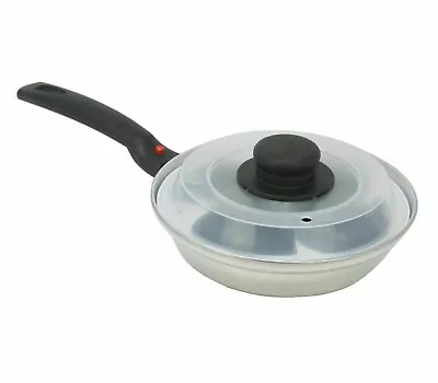 New 20cm Egg Poacher Pan Four Cup Poached Egg Maker Aluminium With Handle • £11.75