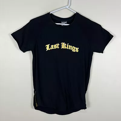 LAST KINGS Black Culture Kings Crew Cotton Casual Tee T Shirt Mens Medium M • £15.49