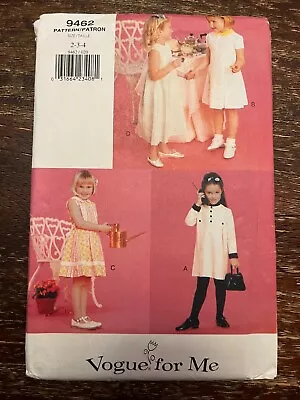 Vogue 9462 UNCUT Sewing Pattern Childrens' Dress Size 2-3-4 • $9.99