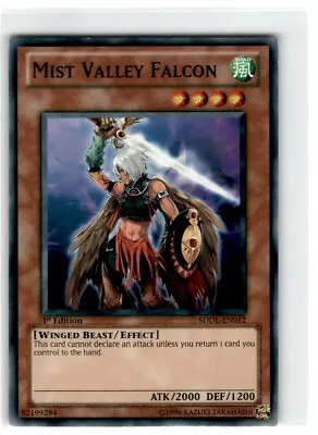 Yu-Gi-Oh! Mist Valley Falcon Common SDDL-EN012 Lightly Played 1st Edition • $2.24