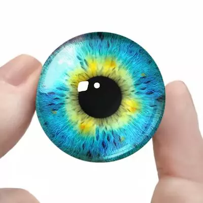 Blue Monster Eyes Taxidermy Creature Glass Eyeballs 35mm • $14.99