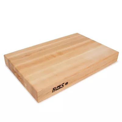 John Boos Maple Wood End Grain Cutting Board For Kitchen Prep 18  X 12  X 2.25  • $133.95