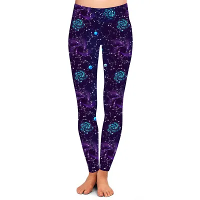 Space Galaxy Constellation Leggings Yoga Elasticated Womens & Kids Size Leggings • £12.99