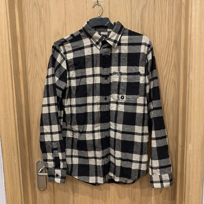 £19.99 • Buy HOLLISTER Checked Shirt Black Grey White Cotton Men's Size M NWOT