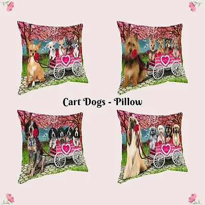 $48.99 • Buy I Love Cart Dog Cat Pillow,Valentine Pet Photo Lovers Pillow Gifts, Throw Pillow
