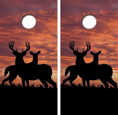 $45 • Buy Buck Doe Deer Cornhole Board Decal Wrap FREE Laminate