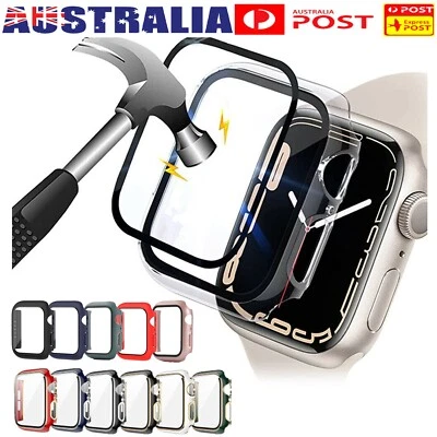 $10.99 • Buy For Apple Watch IWatch Series 8/7/6/5/4/3/2/SE Full Cover Screen Protector Case
