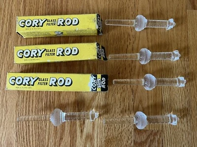 $30 • Buy Vintage Glass Cory Filter Rods For Vacuum Coffee Maker Lot Of 5 New Old Stock