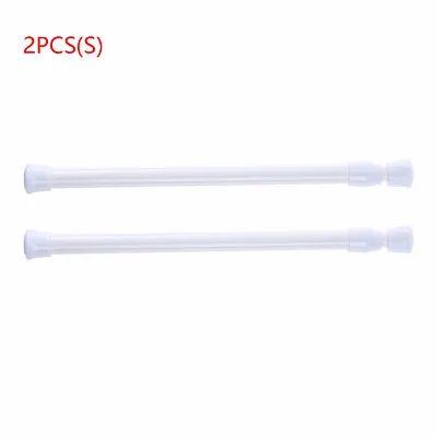 2 Metal Curtain Tension Rods Spring Rotate Adjustable Tighten Tube Strong 10-20  • $9.29