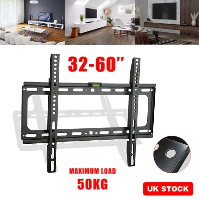 Tv Wall Bracket Mount Slim For 32 37 42 50 52 55 60 Inch Flat 3d Lcd Led Plasma • £7.89