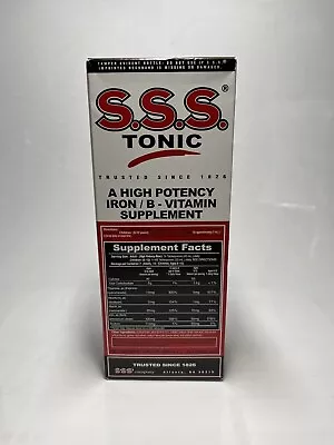 SSS Tonic High Potency Iron & B Vitamin Supplement Blood Support 10 Oz Exp 11/26 • $19.95