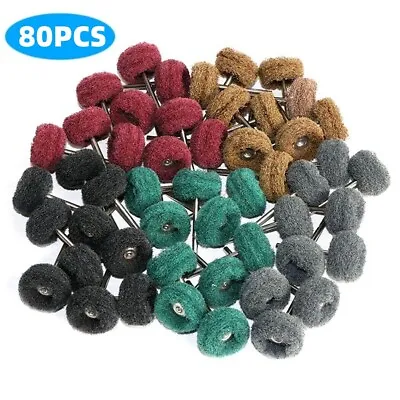 80PCS Abrasive Metal Polishing Wheel Buffing Rotary Tool Set Burr Kit For Dremel • $19.49