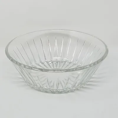$29.99 • Buy Val St Lambert Balmoral Crystal Clear Glass Serving Fruit Bowl 9  Round  Signed