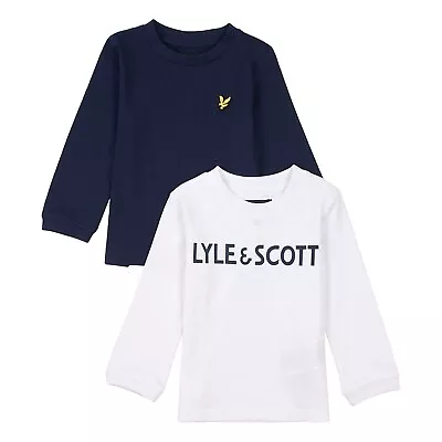 Kids Lyle & Scott 2 Pack Long Sleeve T-Shirt Baby Regular Fit • £15