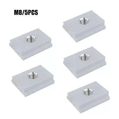 5 X M8 T Nut Track Slider Sliding Nut For Woodworking Tool Jigs Screw Slot • £6.99