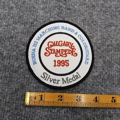 Vintage Calgary Stampede Patch 1995 Silver Medal Beunas Marching Band Colorguard • $8