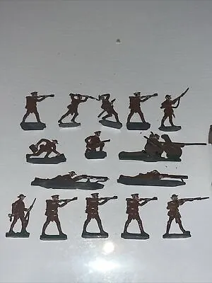 Tin Flat Toy Soldiers 30mm X 15 #15 • $18.94