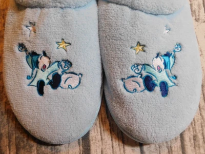 Disney Slippers House Shoes Hard Sole Soft Upper Mickey Mouse Yawn Women L 9/10 • $25