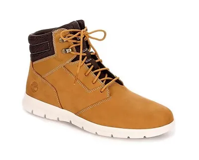 NIB Mens Timberland GRAYDON Sneaker Boot Wheat Full Grain Leather TB0 A1OEA 231 • $99.99